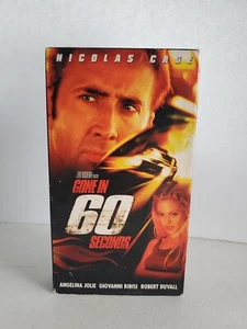 Gone In 60 Seconds VHS Tape Nicolas Cage Angelina Jolie - Picture 1 of 3