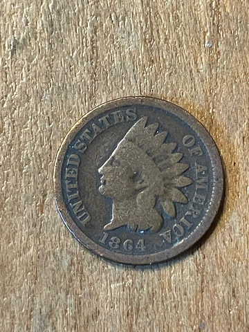 1864BR Indian Cent G+ Cover