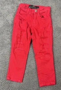 Jordan Craig Legacy 4T 4 Boys Jeans Red Distressed Ripped Holiday Edition Logo - Picture 1 of 12