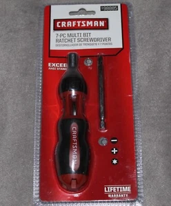 Craftsman 7-pc Multi-Bit Long Shank Ratcheting Screwdriver Ergonomic Grip NEW - Picture 1 of 1