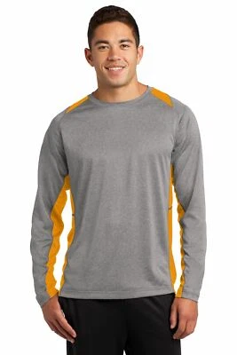 Sport-Tek Hombres Manga Larga Brezo Colorblock Contender T-Shrit ST361LS Foto 1 de 3