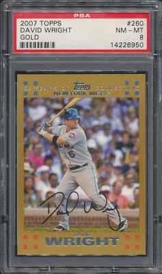 2007 Topps GOLD David Wright #260 New York Mets PSA 8 Low Pop - Image 1 of 2