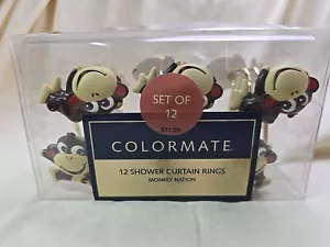 Vintage Colormate Monkey Shower Curtain Rings, Sears And Roebuck - Picture 1 of 4
