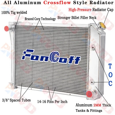 Radiador de 3 filas para Chevy Nova/Buick Apollo/Pontiac Ventura/Olds Omega 1973-1974 Foto 1 de 4