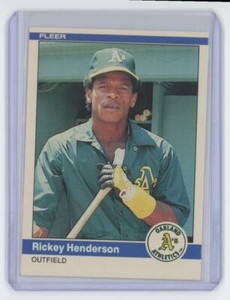 1984 FLEER. RICKEY HENDERSON OAKLAND ATHLETICS #447
