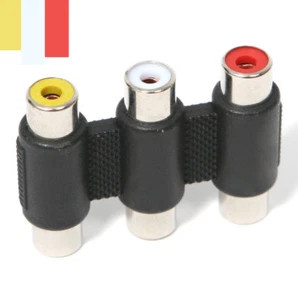 3 RCA AV Audio Video Female to Female Coupler Adapters Extension Cable Component - Picture 1 of 11