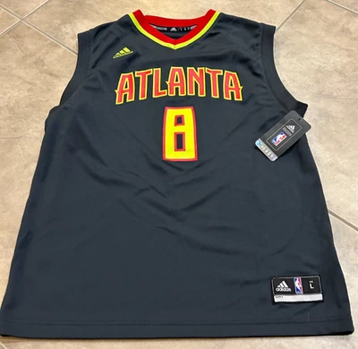 Camiseta Dwight Howard 8 Atlanta Hawks Juvenil Grande Adidas Negra NUEVA con etiqueta Foto 1 de 4