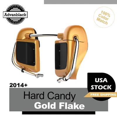 Carenados ventilados inferiores Advanblack Hard Candy Gold Flake para 14+ Harley Touring Foto 1 de 4