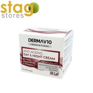 DermaV10 - Day & Night Cream Anti-Ageing Retinol Almond Oil & Vitamin E - 50ml - Picture 1 of 7