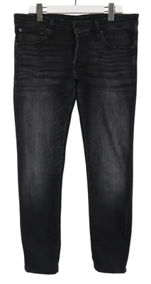 Jack & Jones Jeans Slim/Glenn Para Hombre W36/~L32 Negro Desgastado Con Botones - Imagen 1 de 4