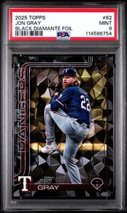 PSA 9! 2025 Topps - #62 Jon Gray Black Diamante Foil /10 Rangers - Picture 1 of 1