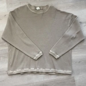 Vintage Deadstock Tricolore Waffelstrick Langarm Pullover LG - Bild 1 von 9