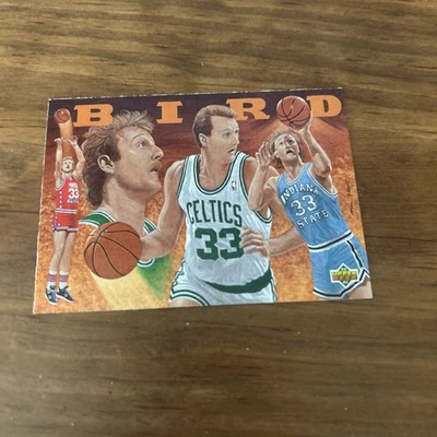 Lista de verificación de héroes de baloncesto Larry Bird #27 Upper Deck 1992-93 Boston Celtics Foto 1 de 2