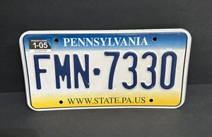 PENNSYLVANIA LICENSE PLATE TAG — FMN - 7330 — WWW.STATE.PA.US — CRAFT GRADE !! - Picture 1 of 19