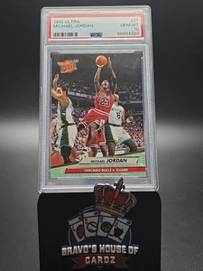 Fleer Ultra Michael Jordan 1992 #27 PSA 10 gemas como nuevo Chicago Bulls icónico 1992-93 - Imagen 1 de 3