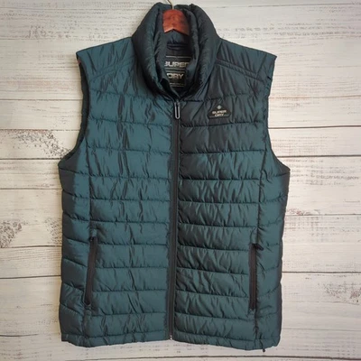 Chaleco chaleco Super Dry verde doble cremallera para hombre talla XL Superdry Foto 1 de 4