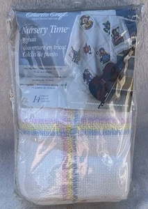 Brand New Charles Craft Nursery Time Afghan 14 Count 38"X38" 100% Cotton - Picture 1 of 4