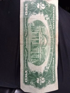 Rare 1953 Red Star And Stamp Note 2 Dollar Bill (Offcenter) - Picture 1 of 4