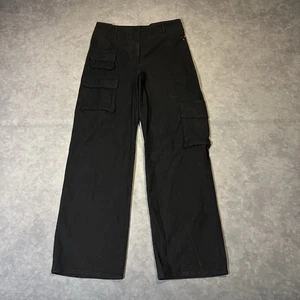Aritzia Wilfred Pants Womens 10 Picture Cargo Black Utility High Rise - Picture 1 of 12