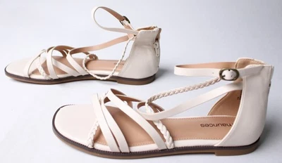 Maurices Women's SuperCrush Callie Strappy Gladiator Sandals LB3 Ivory US:9.5M - Image 1 of 4