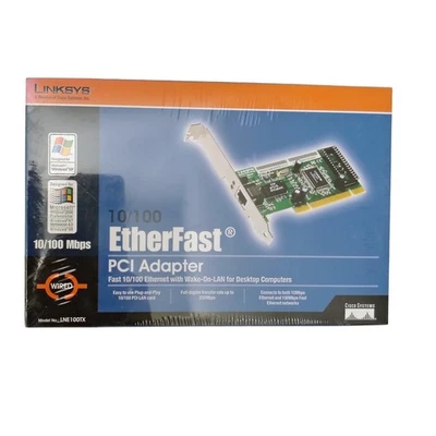 Adaptador PCI Linksys Etherfast 10/100 Mbps LNE 100TX Windows 98/00 Tarjeta Ethernet  Foto 1 de 4