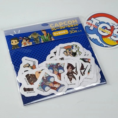 CAPCOM, カプコン Capcom Flake 30 Stickers Set Character Seals Japan New Street Fighter Bio Hazard