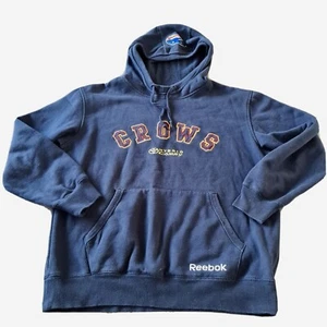 On Field Mens Adelaide Crows Hooded Jumper Size L AFL Football Reebok Navy Blue - Picture 1 of 3