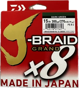 Daiwa J-Braid Grand x 8 300yd Verde Oscuro 15 30 40 LB IZANAS Material Japón - Imagen 1 de 6