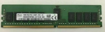 Dell 16GB PC4-2400T-R DDR4-19200 2Rx8 ECC 288-Pin REG Server Memory  -  HNDJ7 - Image 1 of 2