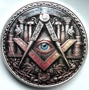 Freemasons - American Silver Eagle 1oz Limited Edition .999 Silver Dollar Coin - Picture 1 of 6