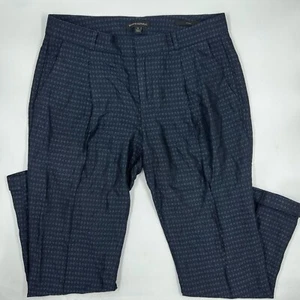 Banana Republic Womens Avery Slim Fit Size 4 Navy Viscose Textured Tapered Pants - Picture 1 of 10