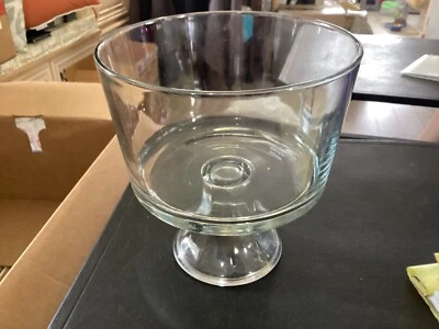 Tazón grande de vidrio transparente para servir trufa de 8" de diámetro Foto 1 de 4