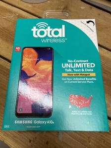 New Total Wireless Prepaid Samsung Galaxy A10e (32GB) Black Includes $35 Airtime - Picture 1 of 4