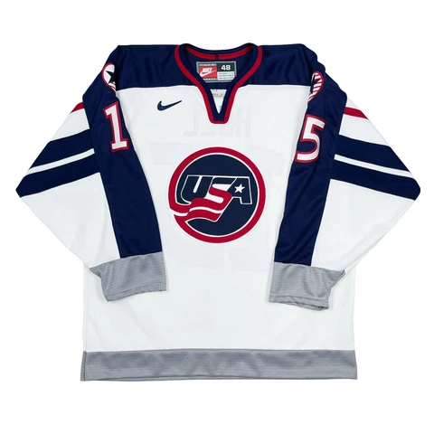 Vintage Nike Team USA Hockey Jersey Brett Hull Size 48 M Olympics NHL Cover