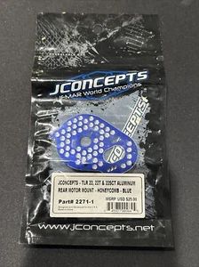 JConcepts 2271-1 22/22T/22SCT Aluminum Honeycomb Motor Mount (Blue) - Picture 1 of 1