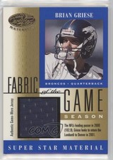 2001 Leaf Certified Materials Fabric of the Game Season /102 Brian Griese #FG-43