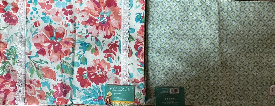 Pioneer Woman Gorgeous Garden Floral Reversible Placement - Image 1 of 1