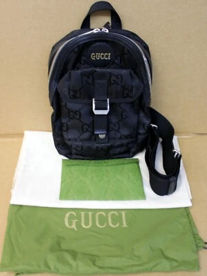 Gucci The Grid Sling Backpack Body Bag Shoulder Bag Nylon Canvas Black 658631 - Image 1 of 4