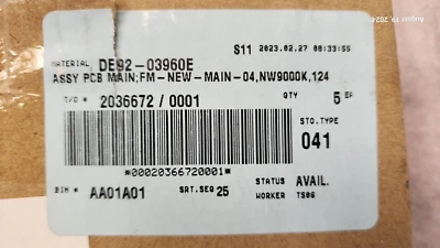 DE92-03960E Novo em Folha OEM SAMSUNG FORNO PCB PRINCIPAL ASSY para NV51K6650DG - Imagem 1 de 3