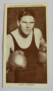 1938 WA&AC Churchman Boxing #16 Ben Foord Zigarettenkarte - Bild 1 von 4