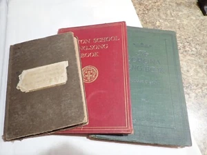 Lot Of 3 Vintage Book Lot Faded Coral Singing  Choir Shelf Display Decor Stack - Picture 1 of 9