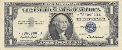 USA   ** $1  Series of 1957  Block * - A  Circulated Banknote ZAA - Image 1 of 2