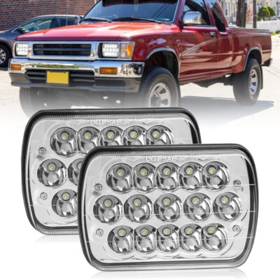 Par de faros LED 5x7" 7x6" alto/bajo DRL para camioneta Toyota 82-95 Tacoma 1995-1997 Foto 1 de 4
