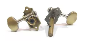 Acoustic guitar slotted head tuner machine head antique brass plated 326ABS-D06 - Picture 1 of 4