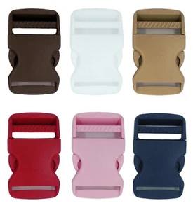 1.5" Colored Dog Collar SIDE RELEASE BUCKLES 6 Color Choice Various Quantities - Picture 1 of 8