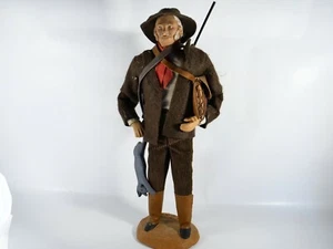 Santon Provence figurine argile grand père chasseur 30 cm ancien - Imagen 1 de 11