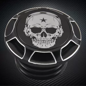 Music Skull Gas Tank Oil Cover For Harley Davidson XL1200V Iron 883 XL883N 96-14 - Picture 1 of 12