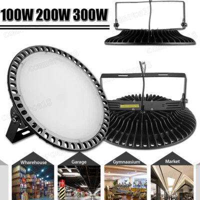 300W 100W UFO LED Alta Bahía Luz Gimnasio Fábrica Almacén Industrial Cobertizo Iluminación Foto 1 de 4