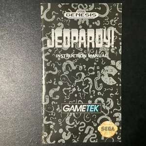 Jeopardy! SEGA Genesis Instruction Manual Only - Picture 1 of 2