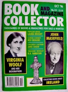 BOOK & MAGAZINE COLLECTOR Oct 1996 No 151 Virginia Woolf John Masefield Narayan - Picture 1 of 3